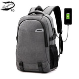 Fengdong school bags for boys usb charge bag laptop backpack