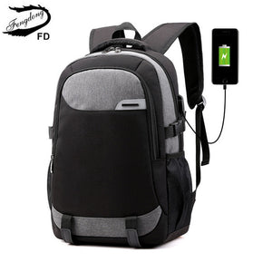 Fengdong school bags for boys usb charge bag laptop backpack