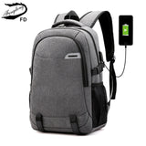 Fengdong school bags for boys usb charge bag laptop backpack