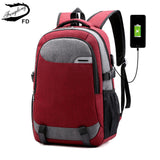 Fengdong school bags for boys usb charge bag laptop backpack