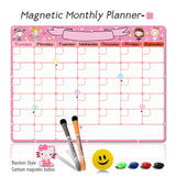Magnetic Weekly & Monthly Planner Whiteboard Fridge Magnet