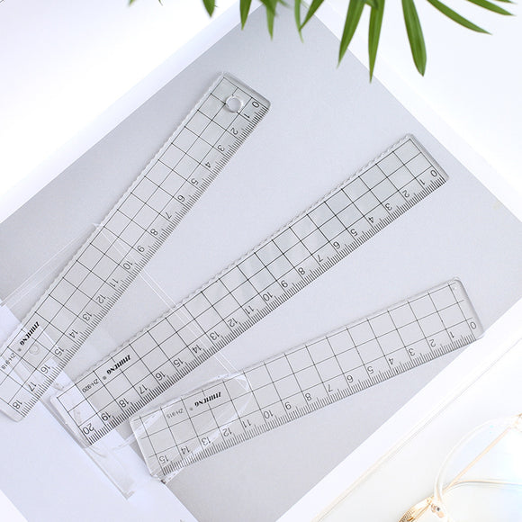 1pcs Ruler 15cm 18cm 20cm Simple Transparent  Acrylic Rulers