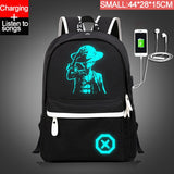 Fashion Backpacks Luminous Animation School Bags For children and teens