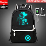 Fashion Backpacks Luminous Animation School Bags For children and teens