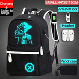 Fashion Backpacks Luminous Animation School Bags For children and teens