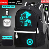 Fashion Backpacks Luminous Animation School Bags For children and teens